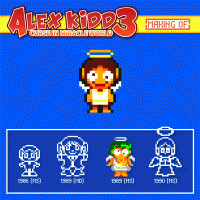 Yeti Bomar - Alex Kidd 3 - Making of - Alex's death (animation).gif