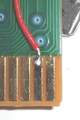 Soldering to the cartridge connector