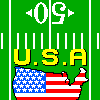 Football Field with U.S.A