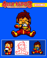 Yeti Bomar - Alex Kidd 3 - Making of - Alex eat (animation3).gif