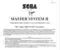 Sega Master System II -  Guarantee -  UK